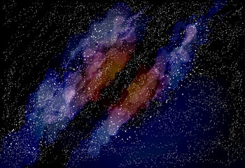 星空　宇宙　夜空　キラキラ背景