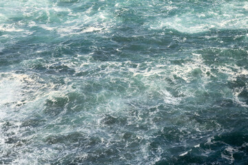 A close-up of the water's surface on Madeira, showcasing its dynamic texture. 