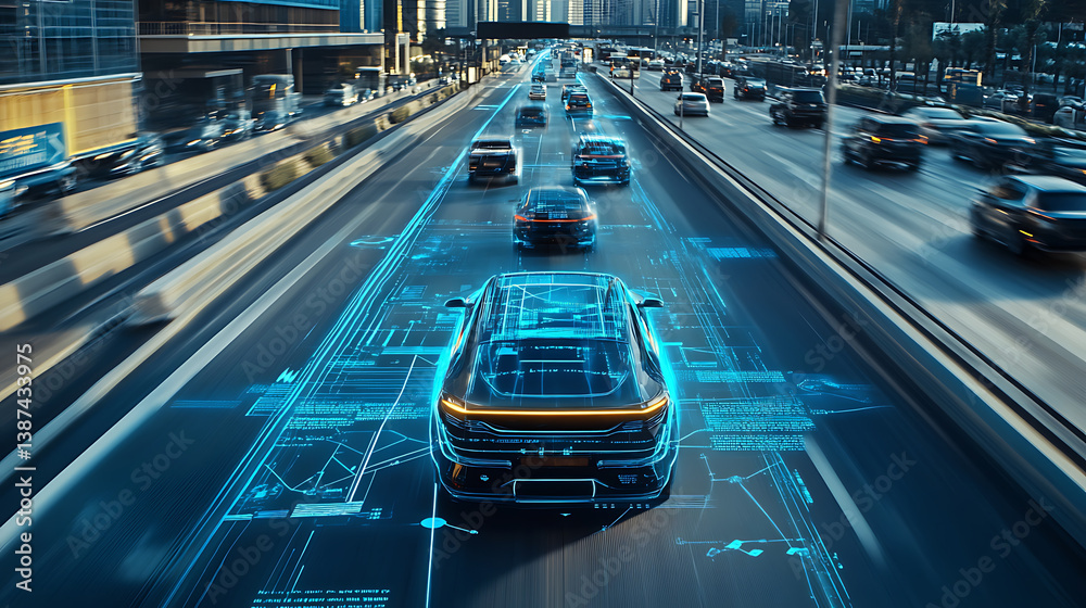 Poster an ai powered system improving autonomous vehicle performance by analyzing traffic data, ai-assisted