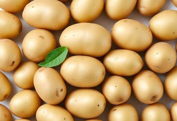 Young potato isolated on white background
