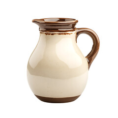 Ceramic milk jar isolated on png