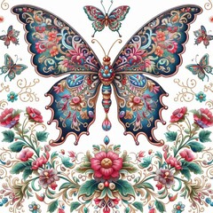 seamless pattern with butterflies
