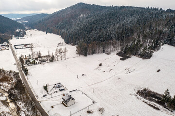 Obraz premium Beskid Sadecki, Śnietnica 