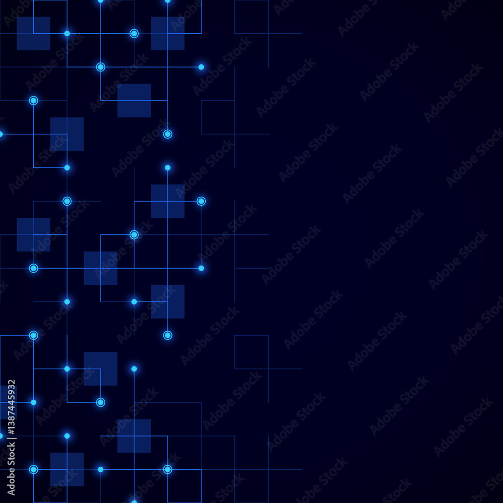Poster Minimalistic texture with linear squares pattern. Creative idea of modern design with abstract geometric background