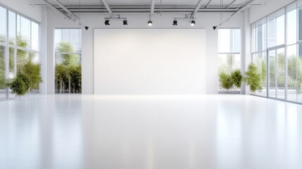Fototapeta premium Spacious, modern, minimalist, bright, empty gallery/exhibition space