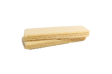 A wafer biscuit sticks isolated on a white background.