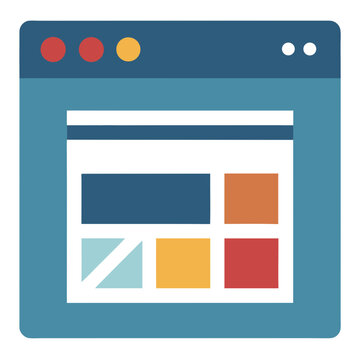Modern Website Layout Icon for UI UX Design and Development

