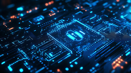 Obraz premium An AI powered system improving digital security by analyzing cybersecurity threats, AI-assisted encryption, and real-time threat detection for enhanced online protection