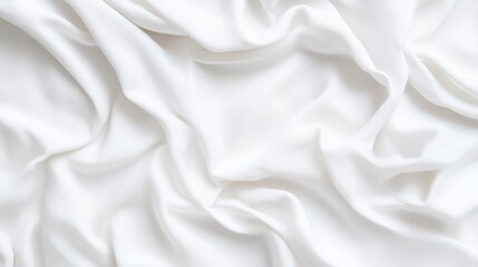 Obraz premium White Fabric Drapes Minimalist Style High-resolution Soft Lighting Close-up Full Frame Smooth Texture Restful Scene Neutral Tones Ideal for Website Backgrounds
