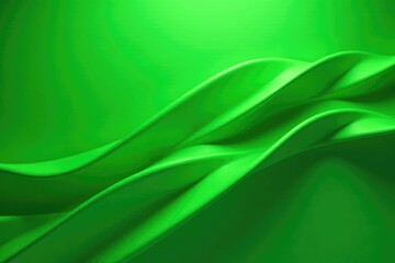 Obraz premium Interlocking wavy stripes, vibrant green hues, wall, style, home