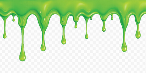 realistic liquid paint dripping down in different colour style isolated on white background