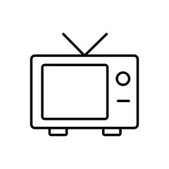 Television line icon vector