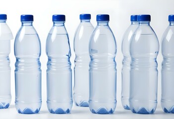 water bottles isolated on white background