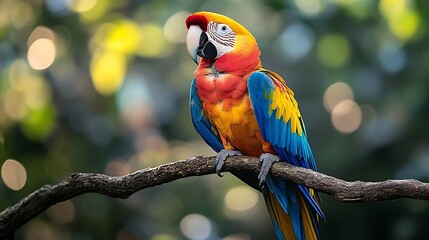 Obraz premium Majestic macaw in tropical scenery high resolution picture