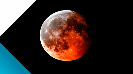 Blood Red Lunar Eclipse at Night