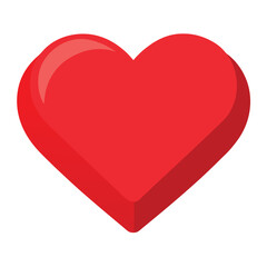 Glossy Red Heart Vector Illustration