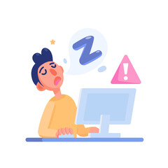 Man is searching a file on a laptop