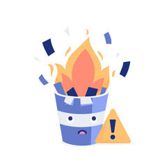 vector illustration of a set of fire icons