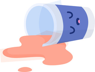 vector illustration of a broken coffee cup