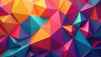 Fototapeta premium Abstract colorful geometric shapes forming a repeating design , surface, art