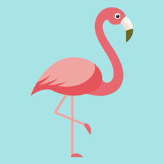 Flamingo Bird Silhouette Vector Icon  Elegant Design for Your Projects