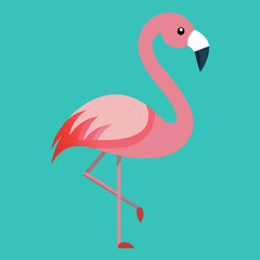 Download a Stunning Flamingo Bird Silhouette Vector Icon for Your Next Project