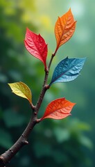 Obraz premium A branch with interesting shapes and textures, branch, unique, shapes