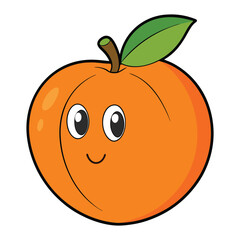 Peach funny vector