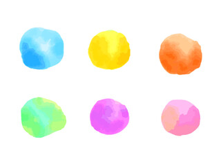 水彩の丸