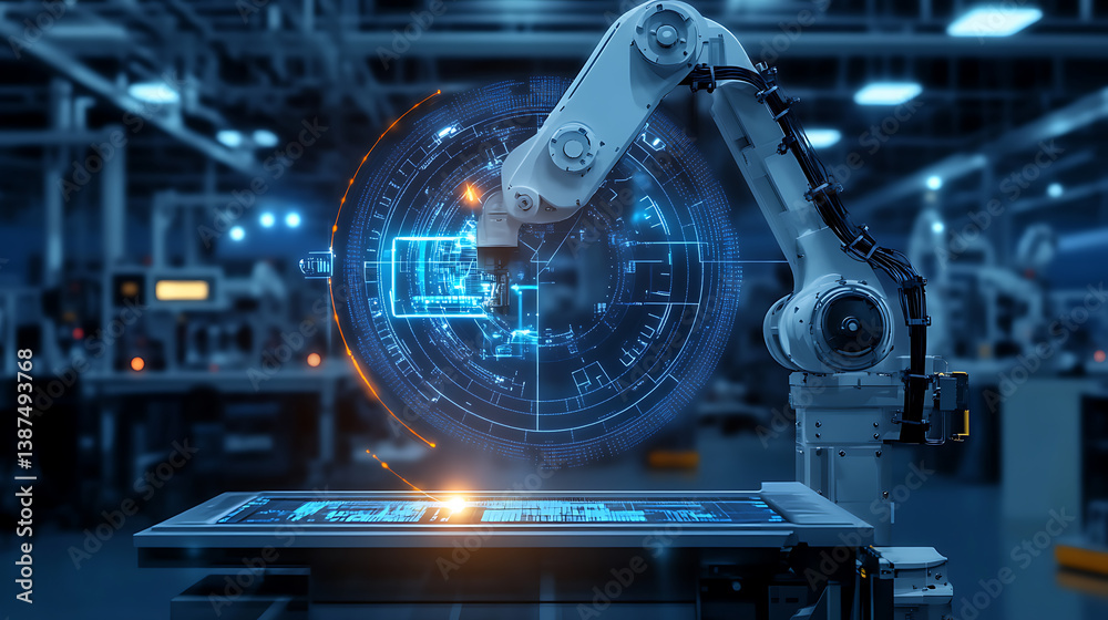 Poster an ai powered system improving manufacturing processes by analyzing production data, ai-assisted qua