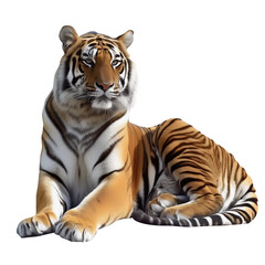 Fototapeta premium Tiger isolated on a transparent background