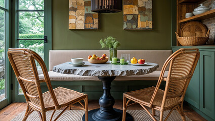 Nature-Inspired Dining Setup