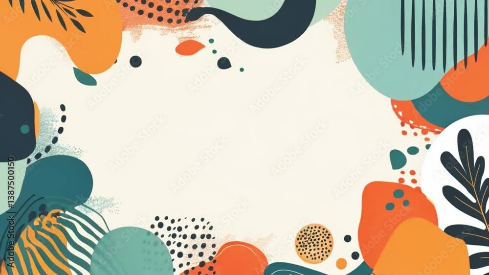 Poster Abstract surface on background in slow motion. Seamless loop
