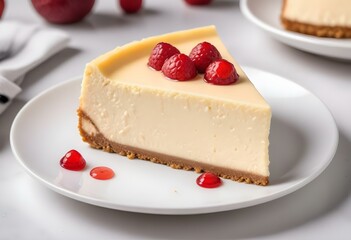 cheesecake on a white plate