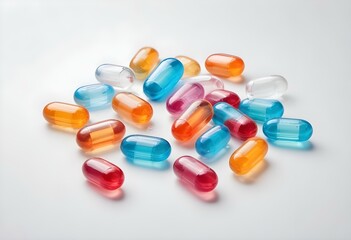 washing gel capsule isolated on white background