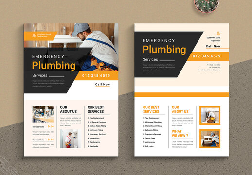 Plumbing Services Flyers