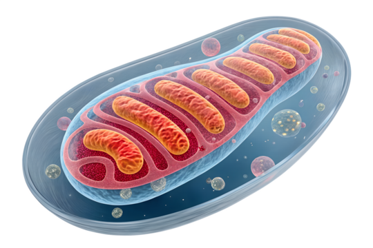 A virtual image from a science journal humans mitochondria isolated on transparent background.png