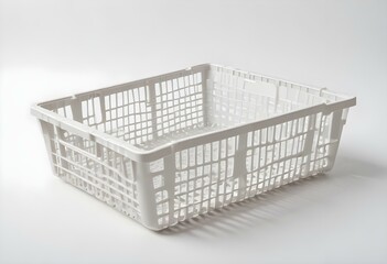 Plastic Storage basket on white backgroun