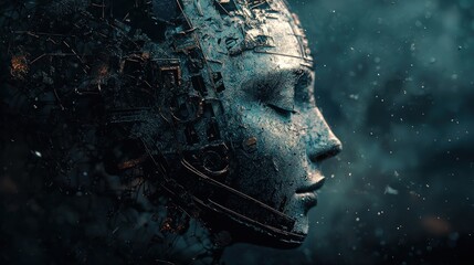Metallic Enigma: A Digital Sculpture of Tranquility