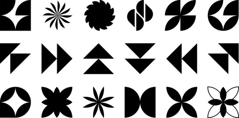 Minimalist Black Geometric Abstractions