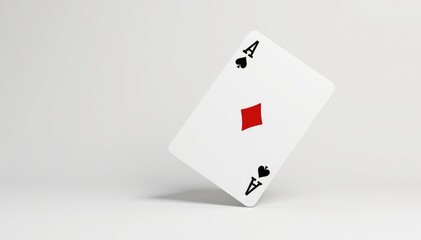 A single playing card, flipped up showing its face, isolated on a white background , poker, background, playing cards