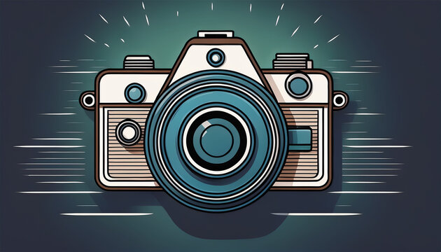 suitable for photography and design projects this line art camera illustration is simple yet effective