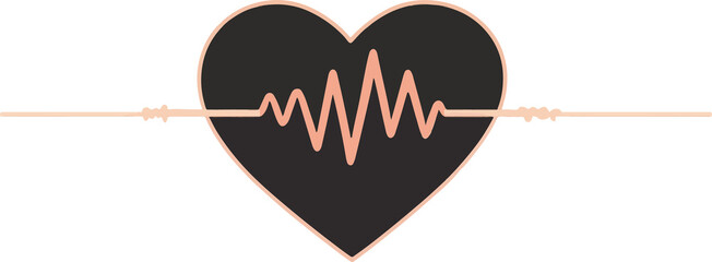 Heart with Heartbeat Infographic Icon