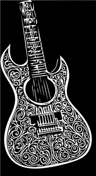 electric guitar vector illustration