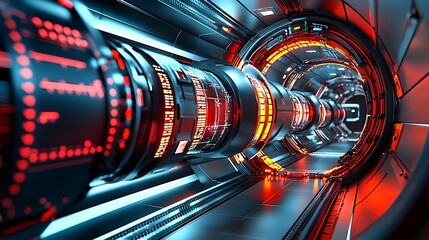 Sci-Fi Tech Tunnel, Abstract - technology innovation