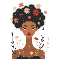 girl with flowers