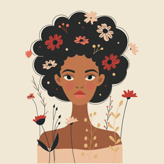 girl with flowers