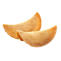 Fototapeta premium Taco shells with crispy texture, isolated on white background