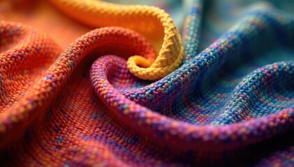 Fototapeta premium Intricate woven fabric, subtle color variations, linen, graphic