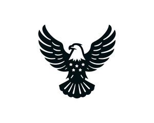 American Eagle logo design icon symbol vector illustration. Eagle Bird Vector